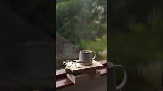 Rainy Day and Coffee ☕️  Satisfying ASMR Raining Sounds shorts asmr treanding viral [upl. by Talley108]