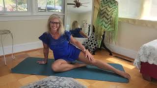 12 MIN STRETCH in dress amp pantyhose  for mobility amp flexibility  Reba Fitness Over 50 [upl. by Gunther]