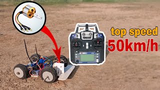 Making High Speed Rc Car 🚘 Using Drone moter 50kmh [upl. by Dani]