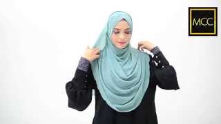 3 Easy Style for Heyna Halfmoon Shawl  Tutorial by MuslimahClothingcom [upl. by Tnahsin]