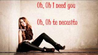 Miley CyrusStayQuédate Lyrics EnglishSpanish [upl. by Ykcaj]