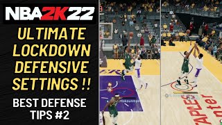 Best Lockdown Defense Settings in NBA 2K22 OP Defensive Settings Tutorial [upl. by Ortiz]