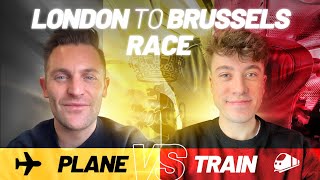 RACING from London to Brussels  PLANE Brussels Airlines vs TRAIN Eurostar [upl. by Hali298]