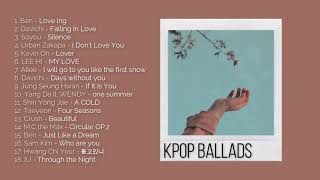 Kpop Ballads Playlist  For Studying Sleeping and Relaxing [upl. by Fujio]