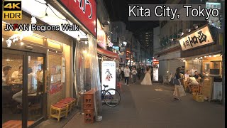 Akabane Station East Side in Night  4K HDR  東京都 赤羽駅 東側 [upl. by Magnien]