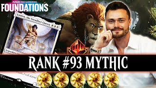 CRUSHING Top 100 Mythic With New Mono White Linden Lifegain Foundations FDN Standard [upl. by Ahsitaf938]