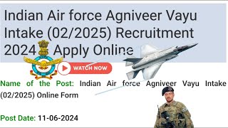 Indian Air Force 2024Agniveer vayu intake notificationsolutionsforsuccess1 [upl. by Nonnahsal]