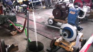 Lister stationary engine with water pump  Standmotor [upl. by Otes189]