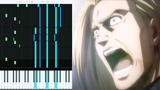 Attack on Titan Season 4 OST  Declaration of War Piano Tutorial [upl. by Nester674]