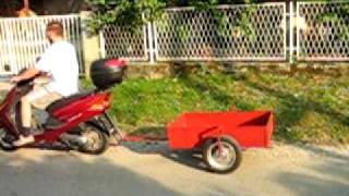 Homemade motorcycle trailer [upl. by Olracnaig]