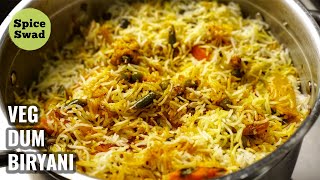 VEG DUM BIRYANI  VEGETABLE BIRYANI RECIPE  HOW TO MAKE VEG BIRYANI [upl. by Llenwahs878]