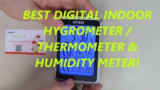 HIGH QUALITY Digital Hygrometer Indoor Thermometer Humidity Meter REVIEW [upl. by Onairotciv430]