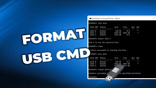 How to Format USB using CMD [upl. by Etolas]