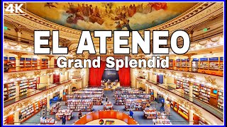 【4K】Buenos Aires Walk EL ATENEO  LA LIBRERÍA más HERMOSA del MUNDO  Recoleta BUENOS AIRES [upl. by Rafiq]