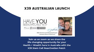 X39 Launch in Australia with Lifewave Senior Directors Andrew and Vanessa Hoyes June 12th 2024 [upl. by Racso]