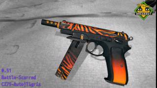 CZ75Auto Tigris  Skin Wear Preview [upl. by Dao596]