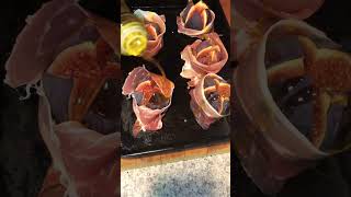 Please like and subscribe Baked figs wrapped in Prosciutto Ham with honey infused Greek yogurt [upl. by Arraet]