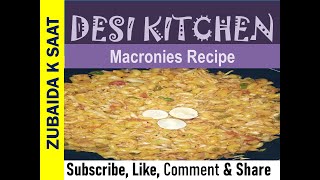 Macronies Recipe  Vegetable Macronies Recipe [upl. by Grosvenor]