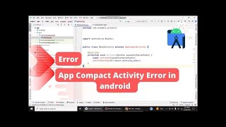 Cannot resolve symbol AppCompatActivity in android studio [upl. by Dianthe]