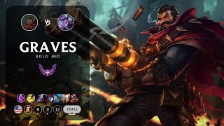 Graves Mid vs Syndra  NA Master Patch 1324 [upl. by Mairem954]