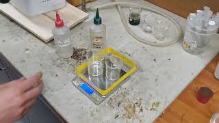 Potassium iodide and Lead II nitrate in 50ml beakers Conservation of Mass CB12 92021 [upl. by Montfort]