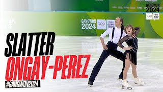 Slatter Ashlie and Ongay Perez Atl 🥉 Third position in Ice Dance at Gangwon 2024 [upl. by Rodablas]