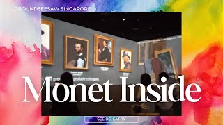 P3 Monet Inside 😱🥰 monet exhibition Singapore art souvenir funny happy dream flower garden [upl. by Irehj]