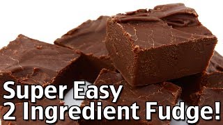 Super Easy 2 Ingredient Fudge In One Bowl  Tasty Christmas Candy Recipe [upl. by Ehrsam]