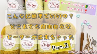 «かぎ編み»23透かし編みメッシュニット🧶めっちゃ簡単に自分サイズのセーターが編める❣️形の変更も丈も首元もサイズ変更自由自在すぎる♡普通のセーターも編めちゃう☆ [upl. by Gnuy430]