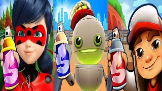 Subway Surfers Classic 2024 vs Lady Bug vs 3D Tagbot Gameplay HD [upl. by Yenhpad]