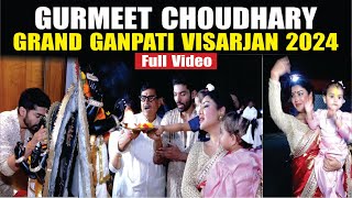 GURMEET CHOUDHARY GANPATI VISARJAN  Gurmeet Choudhary And Debina Bonnerjee Ganpati Visarjan Pooja [upl. by Nessaj]