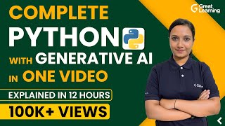 Python Tutorial with Gen AI for 2024  Python for Beginners  Python full course [upl. by Hebbe]