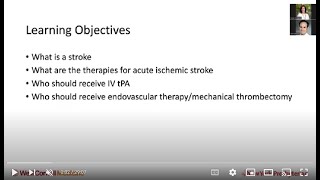 Neuro Lecture TPA and Thrombectomy with Dr Alex Merkler [upl. by Pavier]