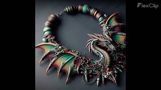 AI design for polymer clay  Dragon necklaces [upl. by Eatnod]