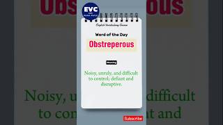 quotObstreperousquot Meaning in English English Vocabulary Course english englishvocabulary [upl. by Tullusus]