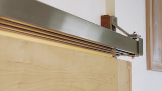 A Modern Barn Door Hardware Meet The Box Rail  RealCraft [upl. by Aihtela]