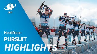 World Cup 2324 Hochfilzen Men Pursuit Highlights [upl. by Llerraj]