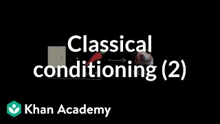 Classical conditioning Neutral conditioned and unconditioned stimuli and responses  Khan Academy [upl. by Weinman]