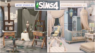 Artist Studio amp Storybook Nursery kit REVIEW  THE SIMS 4  Stop Motion [upl. by Lahcear]