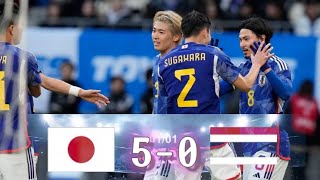 Japan vs Thailand 50 All Goals amp Highlights  Tanaka amp Minamino Goal  Friendly 2024🔥💥🤩 [upl. by Ahsilra]