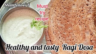 Ragi Dosa  Ragi Dosa Recipe in Kannada  ಸುಲಭವಾದ ರಾಗಿ ದೋಸೆ  Homemade food [upl. by Animlehliw]