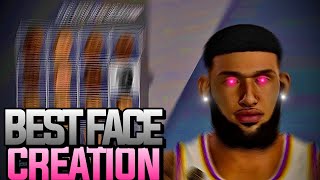 YOBOSSX FACE CREATIONBEST FACE CREATION IN NBA 2k21 COMP DRIPPY FACE SCAN [upl. by Burrton]