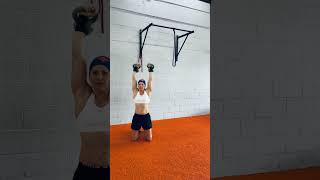 EXPRESS Tall Kneeling Dual Kettlebell Push Press front [upl. by Pfeifer]