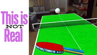 Playing Table Tennis in Meta Quest 3 Mixed Reality  Eleven Table Tennis Game [upl. by Liauqram770]