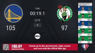 Warriors  Celtics  Game 4  2022 NBAFinals Presented by YouTube TV Live Scoreboard [upl. by Nnylrac]