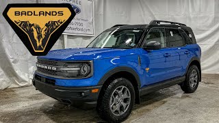 Velocity Blue 2022 Ford Bronco Sport BADLANDS Review  MacPhee Ford [upl. by Anwahsiek]