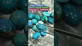 Natural Turquoise Gemstone firoza bestgemstoneshop jaipurcity vaibhavjewellers shorts [upl. by Eimar371]