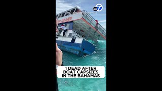 Passenger records traumatic Bahamas boat capsize that left 1 dead [upl. by Eleinad]