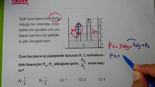 BASINÇ7 GAZ BASINCI ve TORİÇELLİ DENEYİ  ÖZEL SORU ÇÖZÜMLERİ [upl. by Andrade]