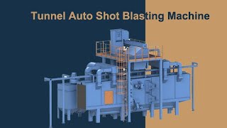 Tunnel auto shot blasting machine working video  EVERTECH BLAST [upl. by Neehs]